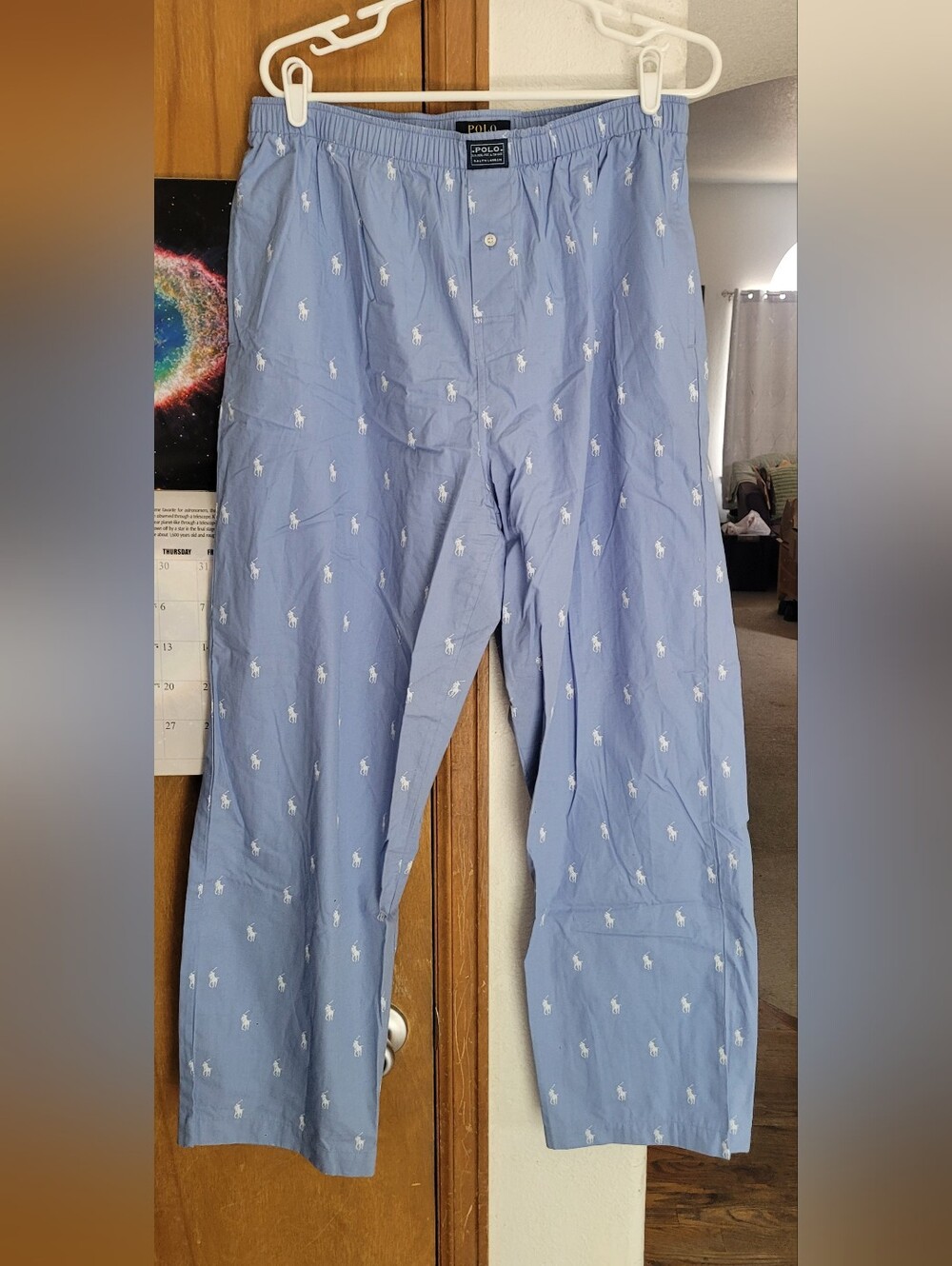 Polo by Ralph Lauren Light Blue Embroidered Logo Lounge Pants